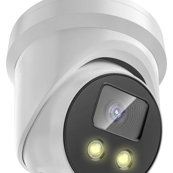 White Security Camera with Black Accents - Picture 1 of 10